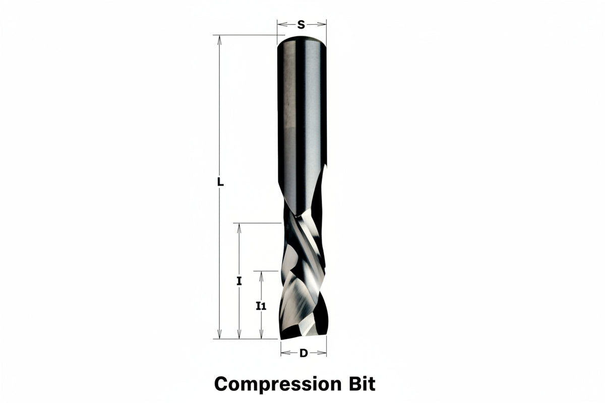Tool - Solid Carbide Compression Bit 1/2"*1"