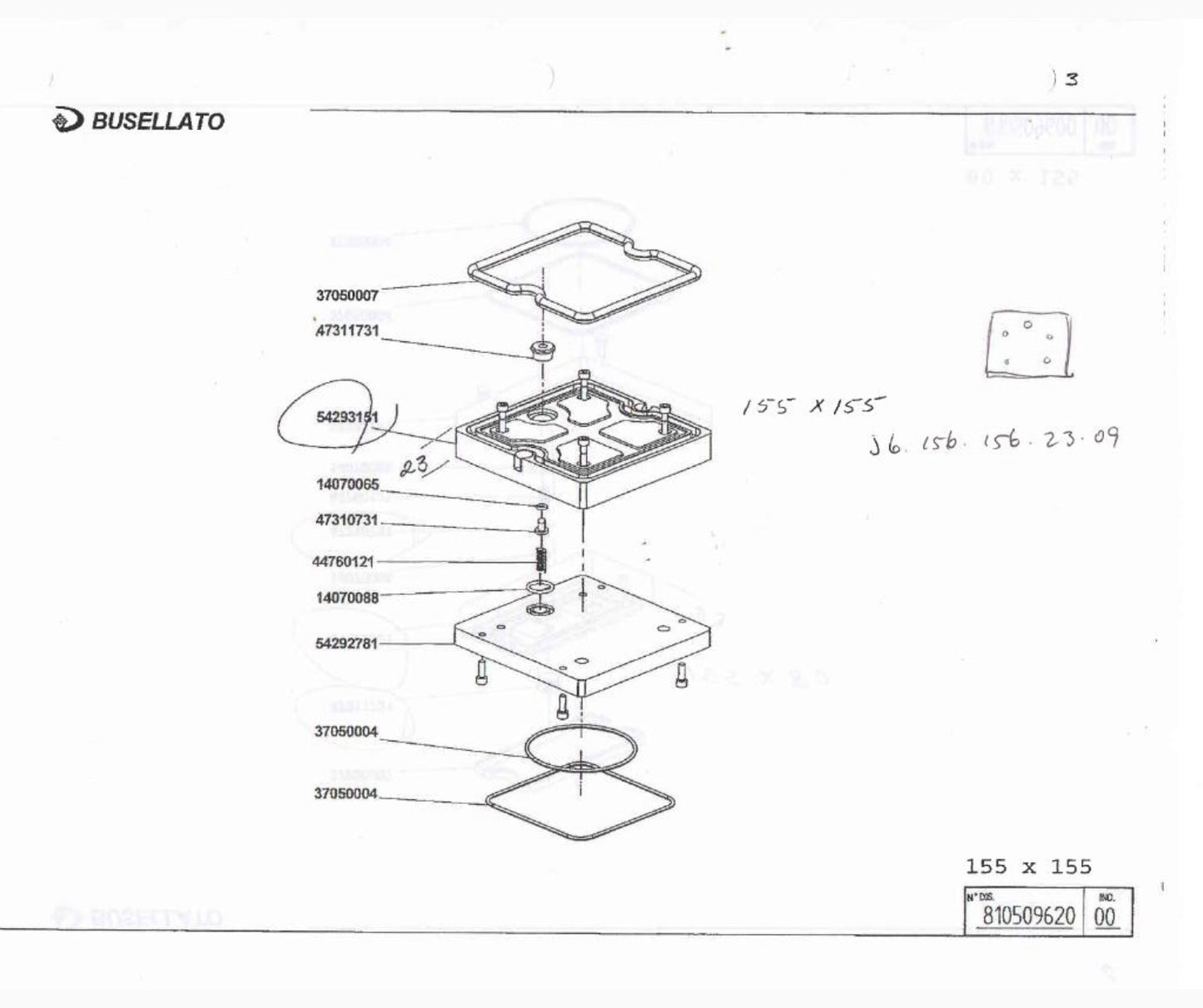 CNC Replacement Top Suction Pad for Busellato 156*156-23mm Height