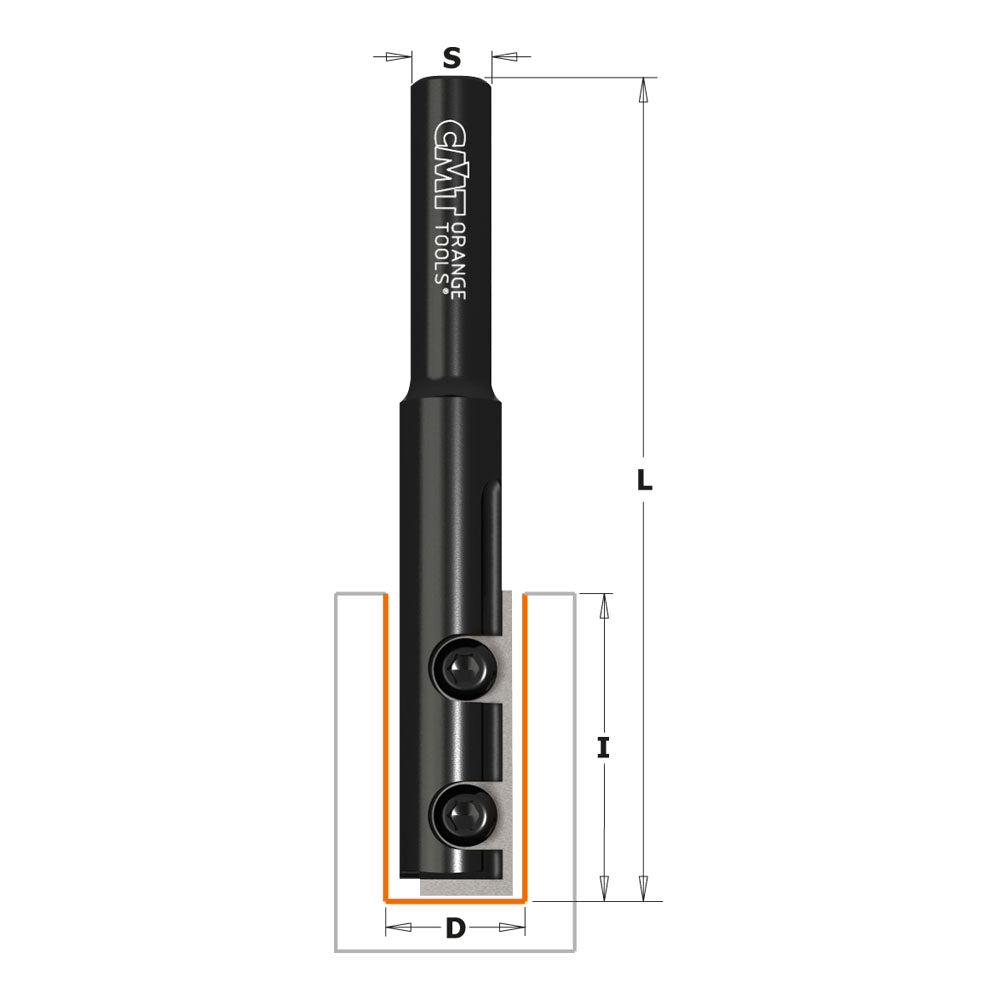 Tool - Straight Router Bit with insert knife 1/2"