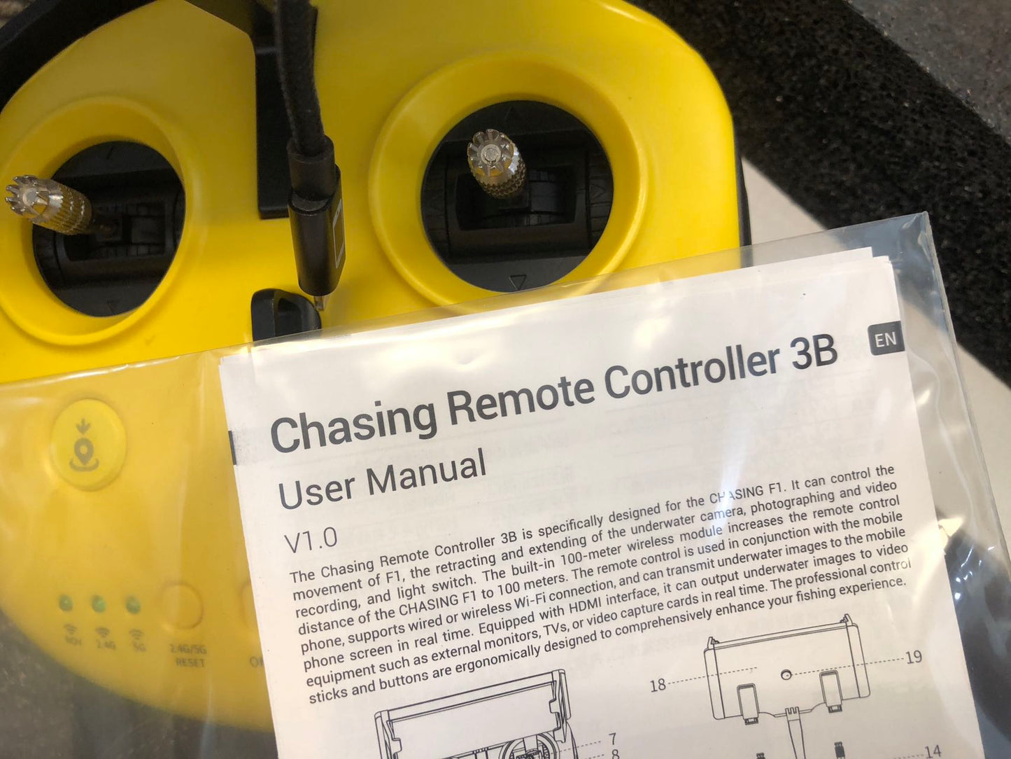 Chasing Underwater Drone - Remote 3B for Chasing F1