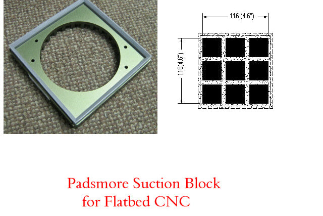 CNC Suction Blocks L Shape for matrix flatbed 132*146 - 45mm height