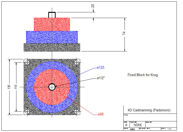 CNC Round Suction Pad for Biesse machines 125mm -74mm Height