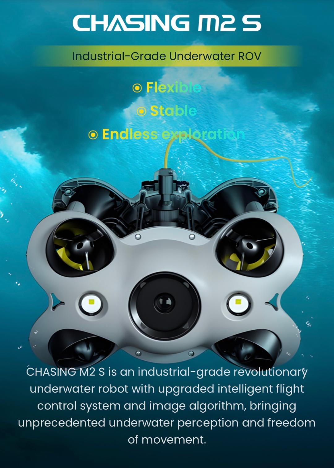 Chasing Underwater Drone - M2S Lite 100 Retail Package (New)