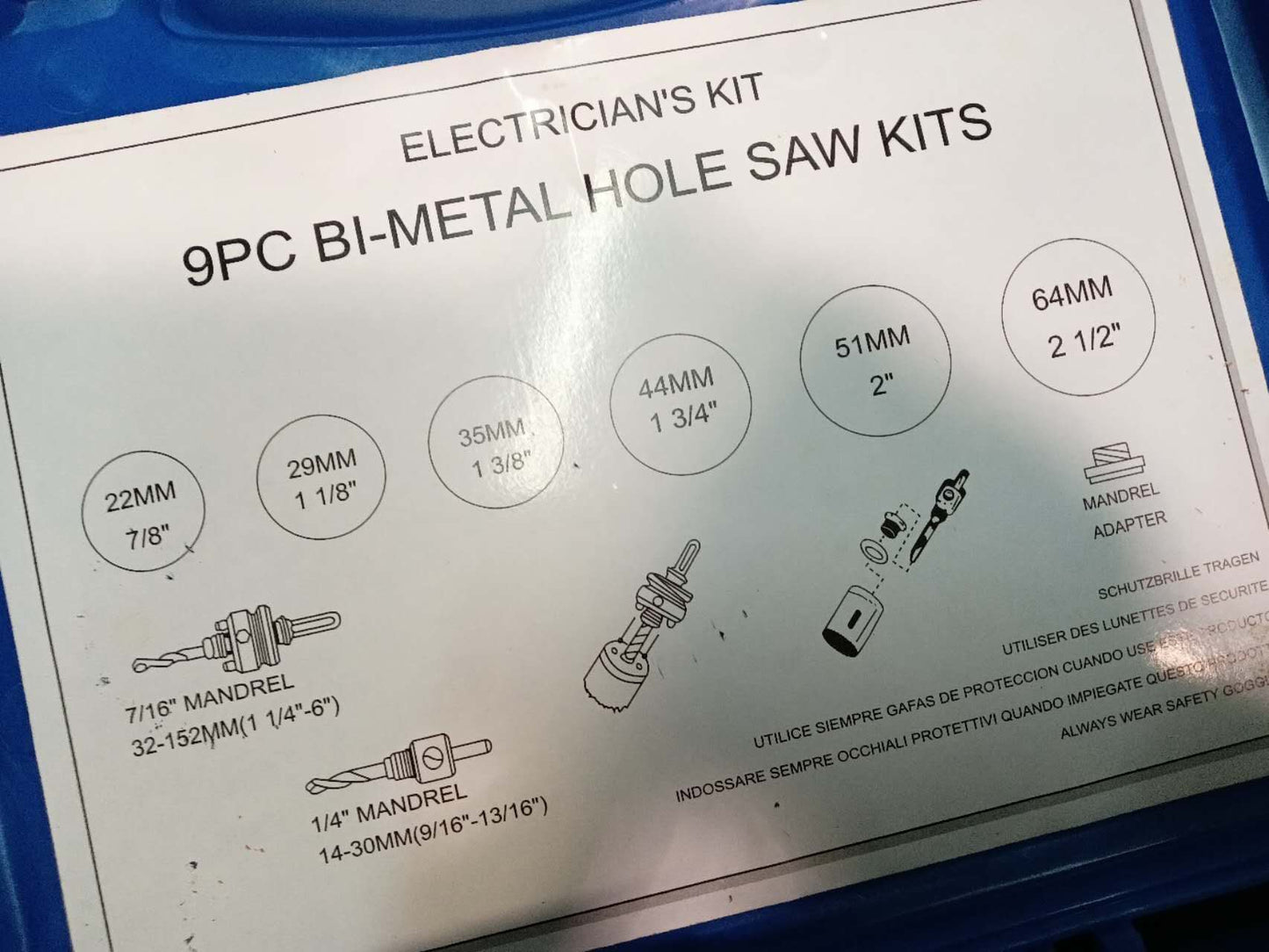 Tool - Bi Metal Hole Saw Kit 6pcs