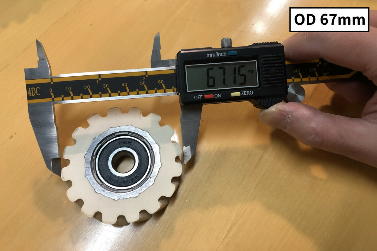 Edgebander-Pressure Roller Gear Type with bearing 12*67*14mm