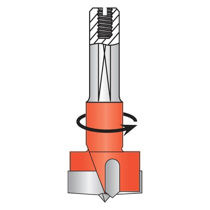 Tool - Hinge Drill Bit  22*57mm Left Hand