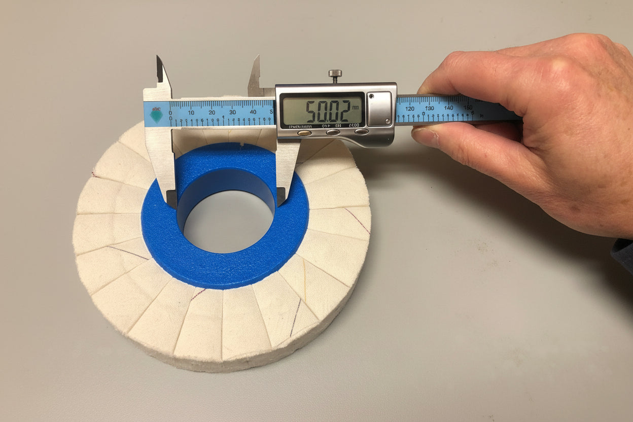 Edgebander-Buffing Pad S Type with round hole - id50/od150/t20mm