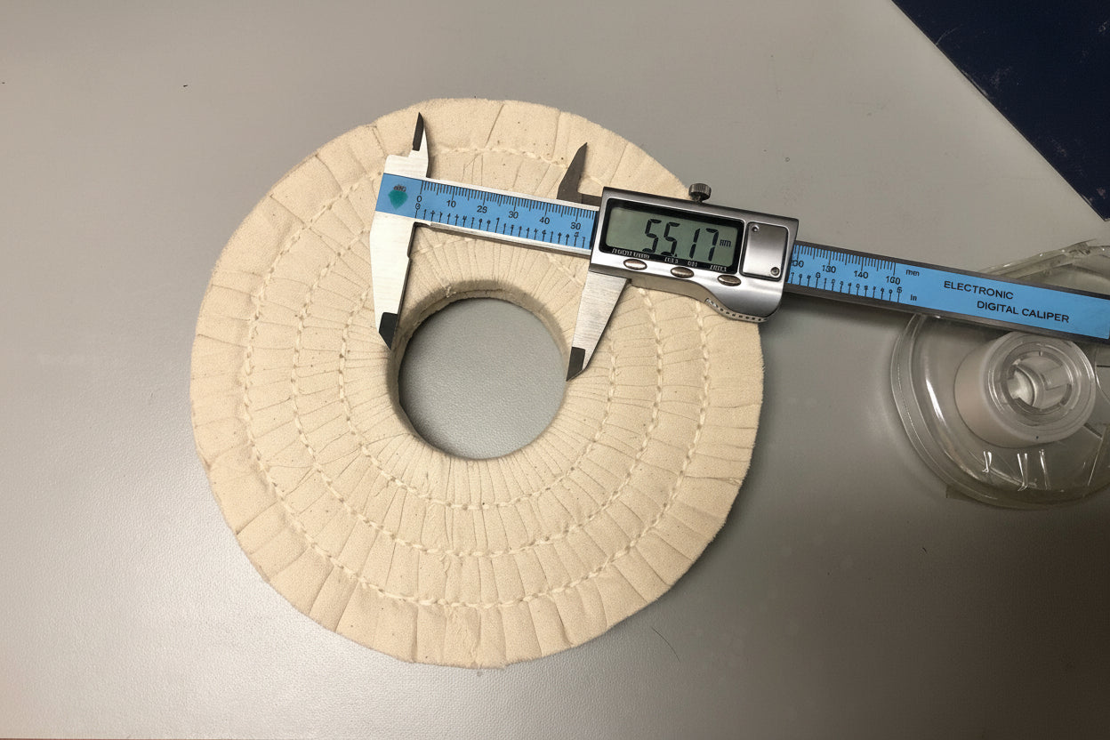 Edgebander-Buffing pads with round hole - id55/od176/t20mm