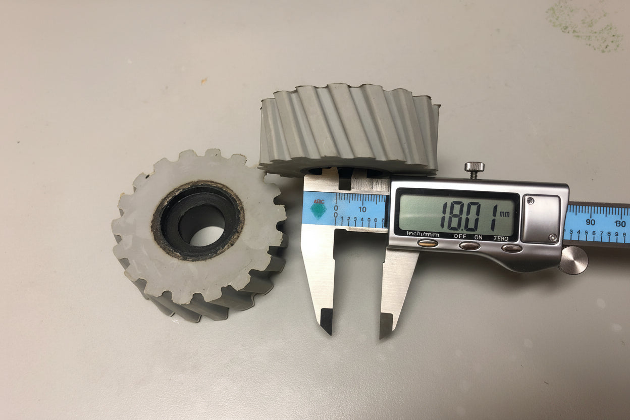 Edgebander - Angle Gear Type Roller 18*68*25mm - id18mm with countersink (Homag)