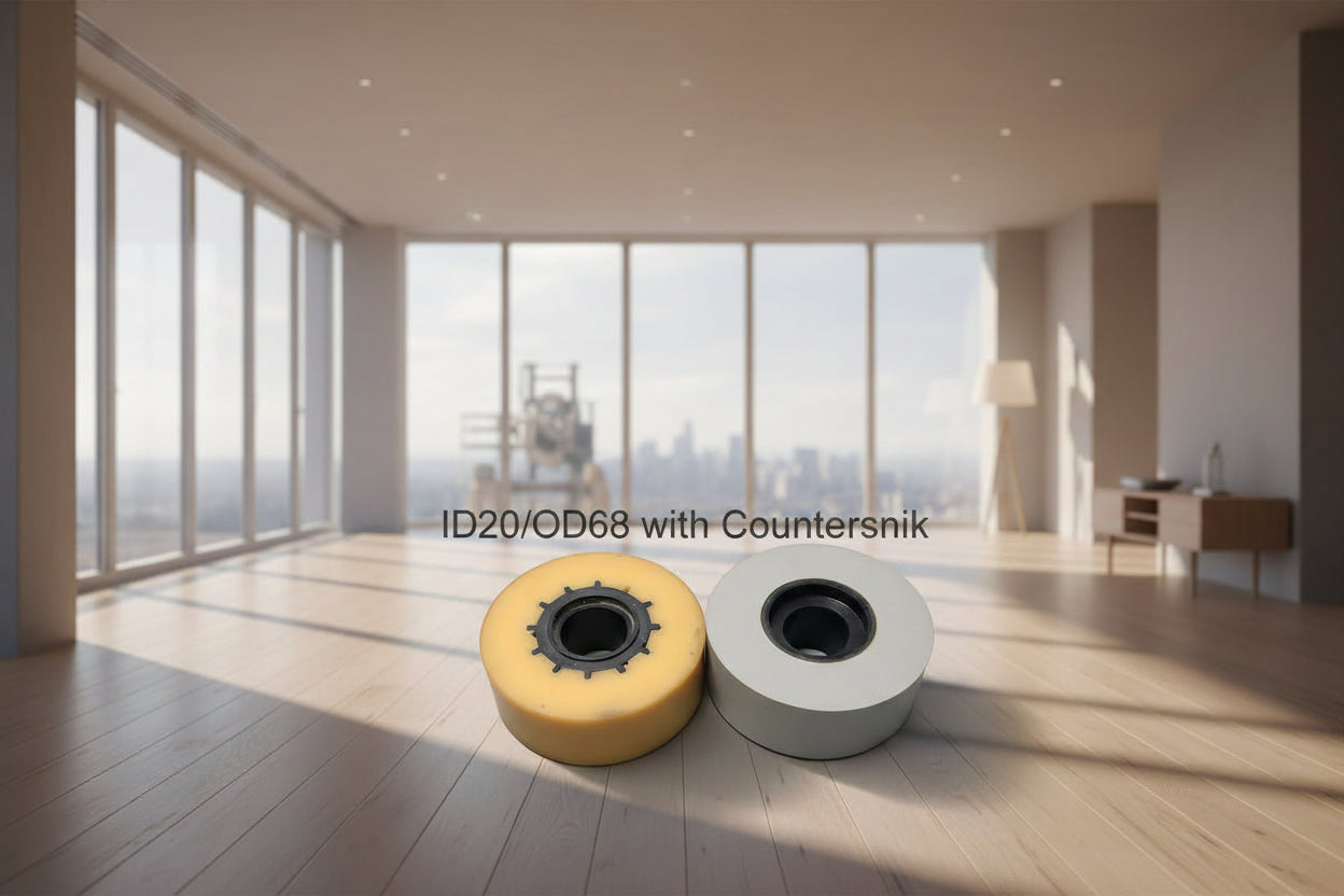 Edgebander-Solid Rubber Roller 20*68*25mm - w/Countersink (Homag)