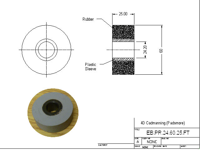 Edgebander-Pressure Roller 24*60*25mm