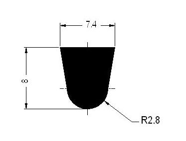 CNC - Sponge Gasket 5.5*7.5mm - V Type