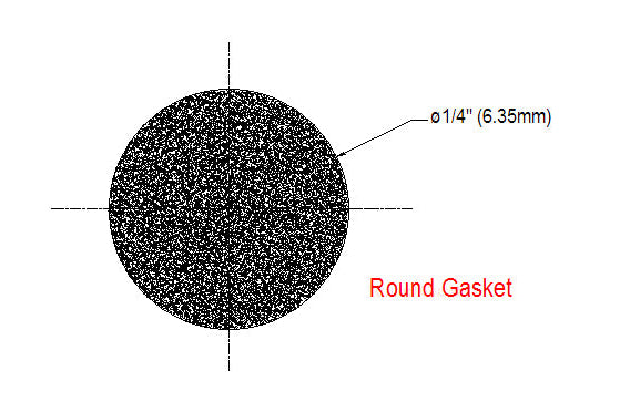 CNC - Sponge Gasket Round 6.35mm (1/4")