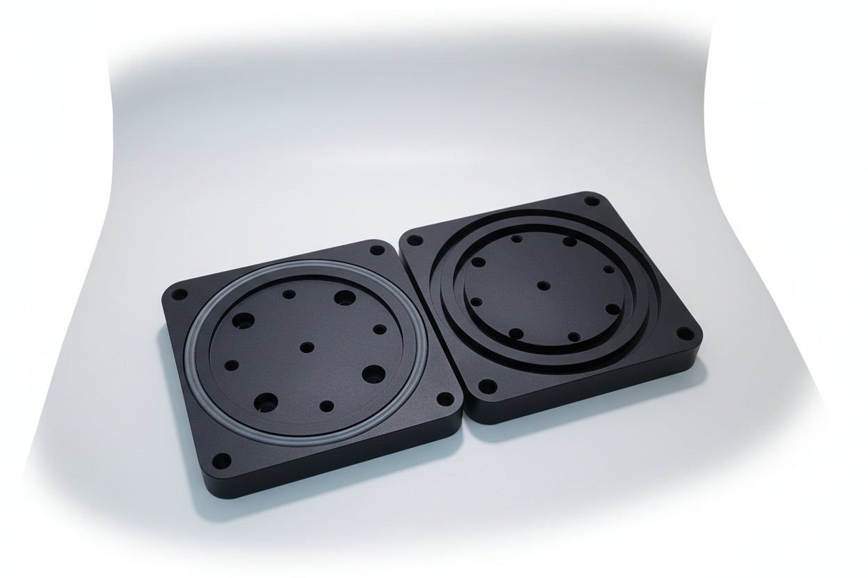 CNC - Aluminium Adaptor Base for Biesse 130*130*19mm (with Lock hole)