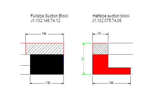 CNC ATS Suction Pad for Biesse machines 132*75 -74mm Height