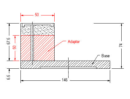 CNC ATS Suction Pad for Biesse machines 132*50 -74mm Height