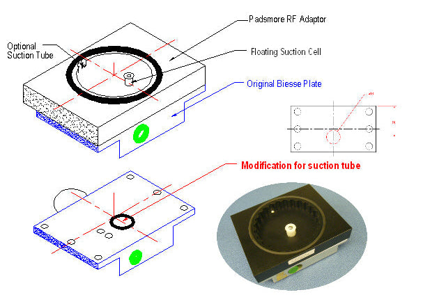 CNC Adaptor for Biesse machines 160*130 - 24mm Height