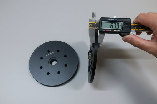 CNC Round Adaptor Bottom for SCM - 6.5mm Thickness with built-in lock