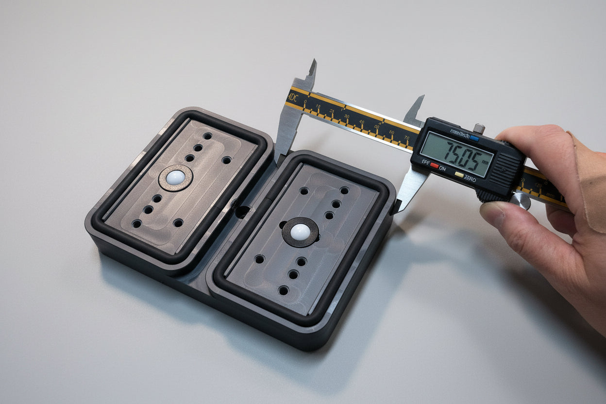 CNC Dual Blocks for circuit systems 115*75/75 - 100mm height (Fixed)