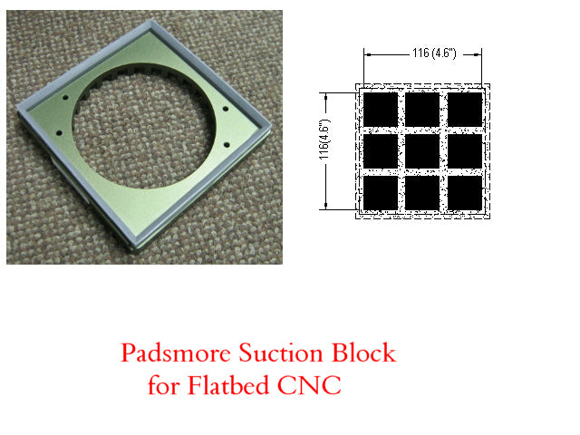 CNC - Suction Blocks for matrix flatbed machines 132*75- 45mm height