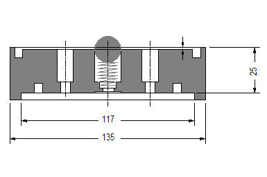 CNC - Top Pad 135*75 - 25/29mm height