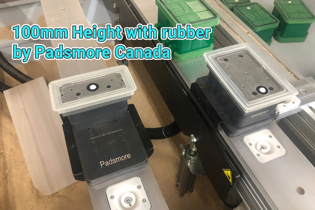 CNC Suction Blocks for circuit systems 160*115 - 100mm height (Rubber Top,Fixed)