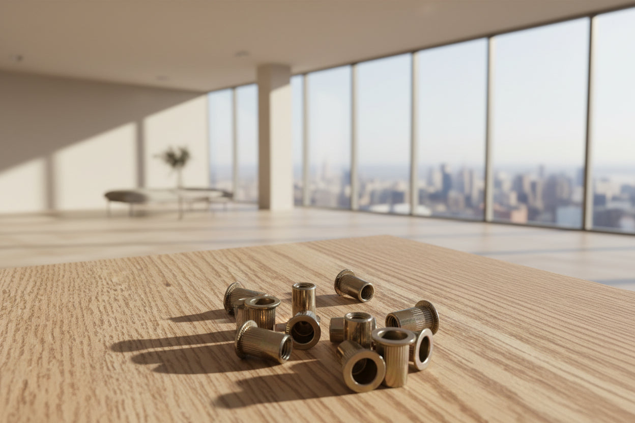 Shop - Open Metric M6 Flat Head Rivet Nut Insert (Bronze)