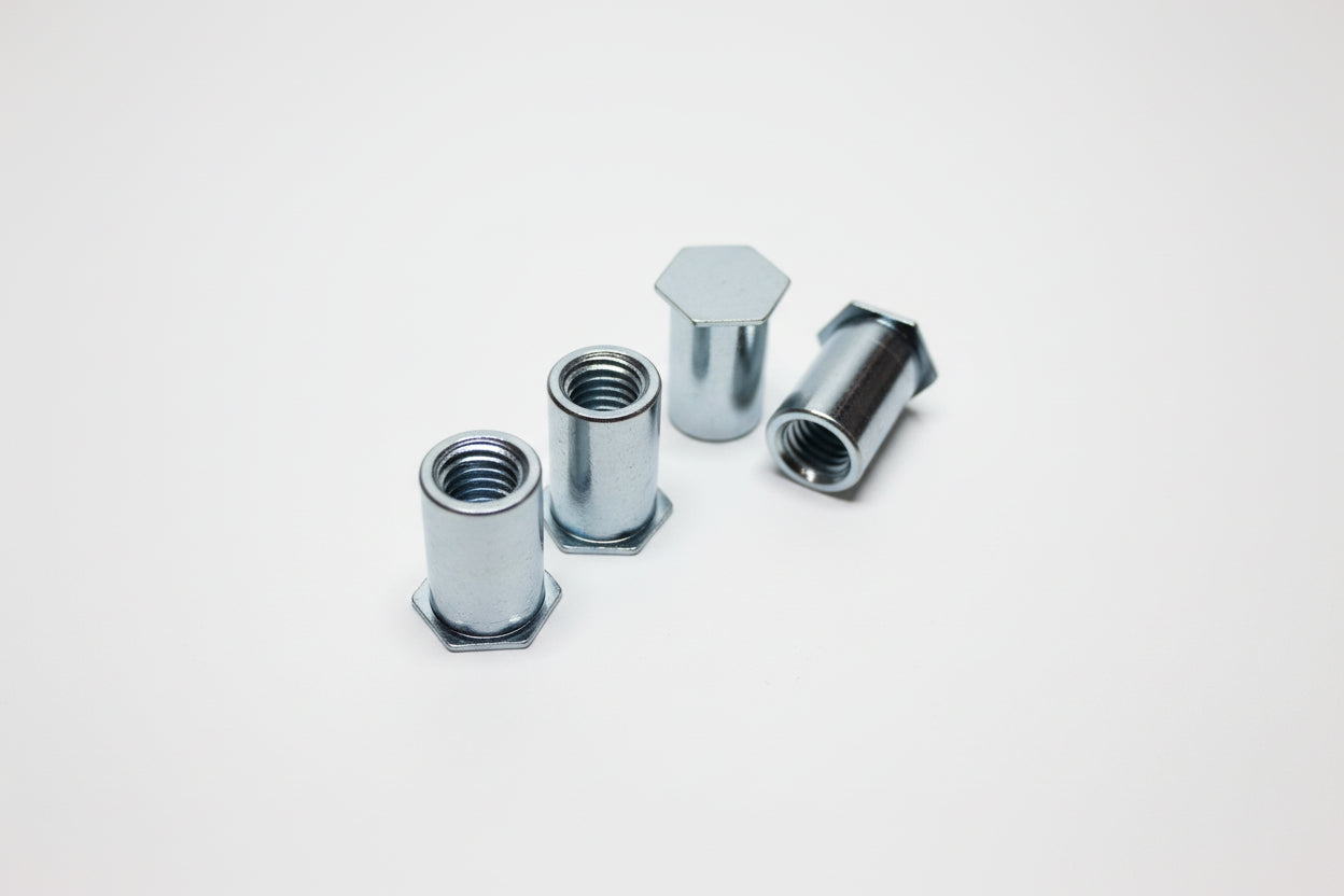 Shop - Metric M6 Flat Head Rivet Nut Insert (Aluminum)