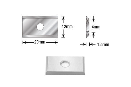 CNC - Carbide Insert Knife 20*12*1.5mm