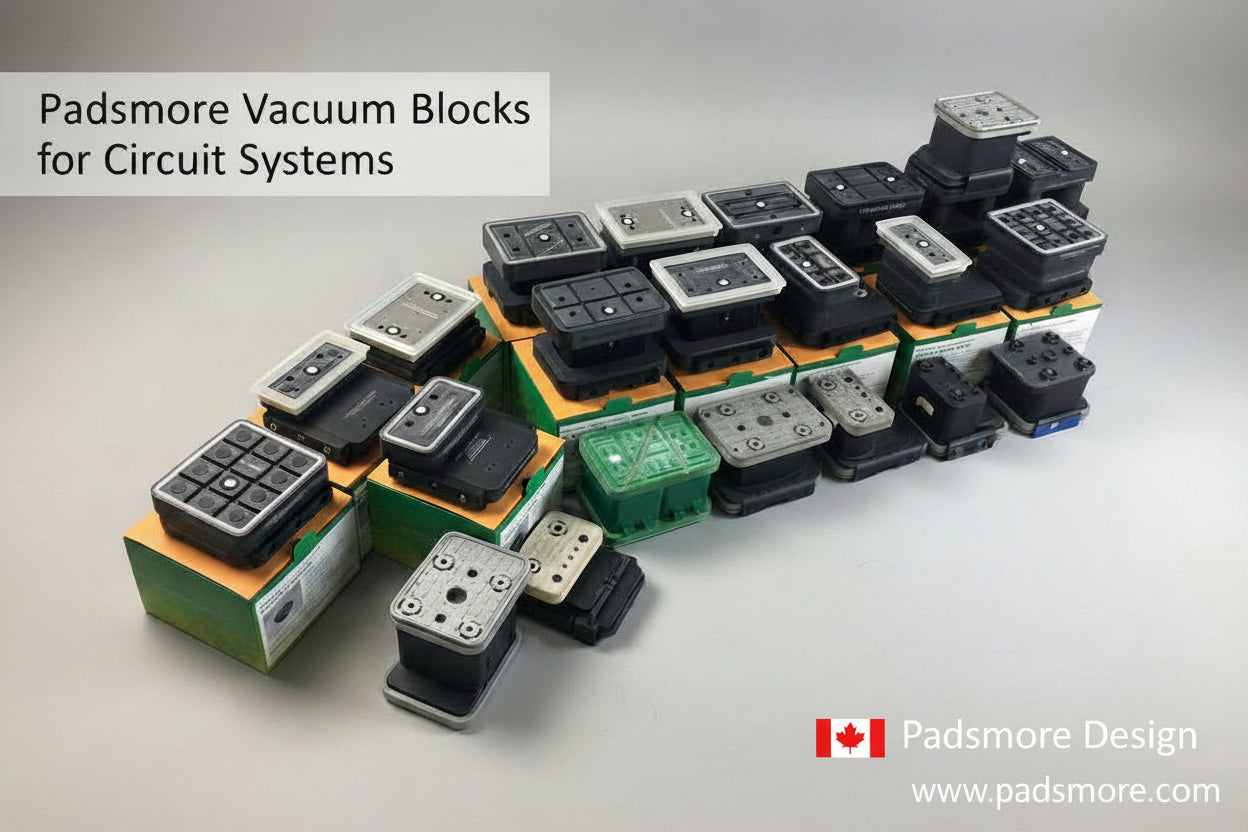 CNC Suction Blocks for circuit systems 132*75 - 50mm height (Fixed)