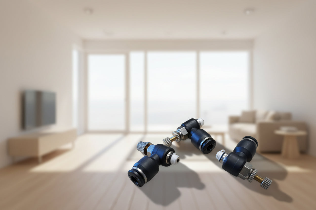 Tool - Pneumatic Adj L Fitting  M5-4mm