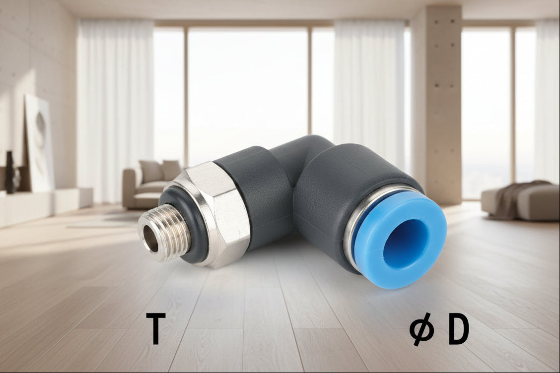 Tool - Pneumatic L Fitting  M6-6mm