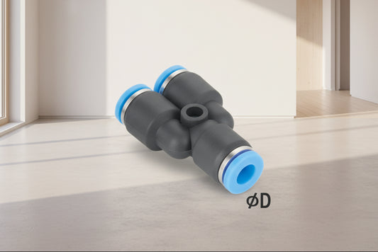 Tool - Pneumatic 3 Way Union Tee Quick Fitting 10mm