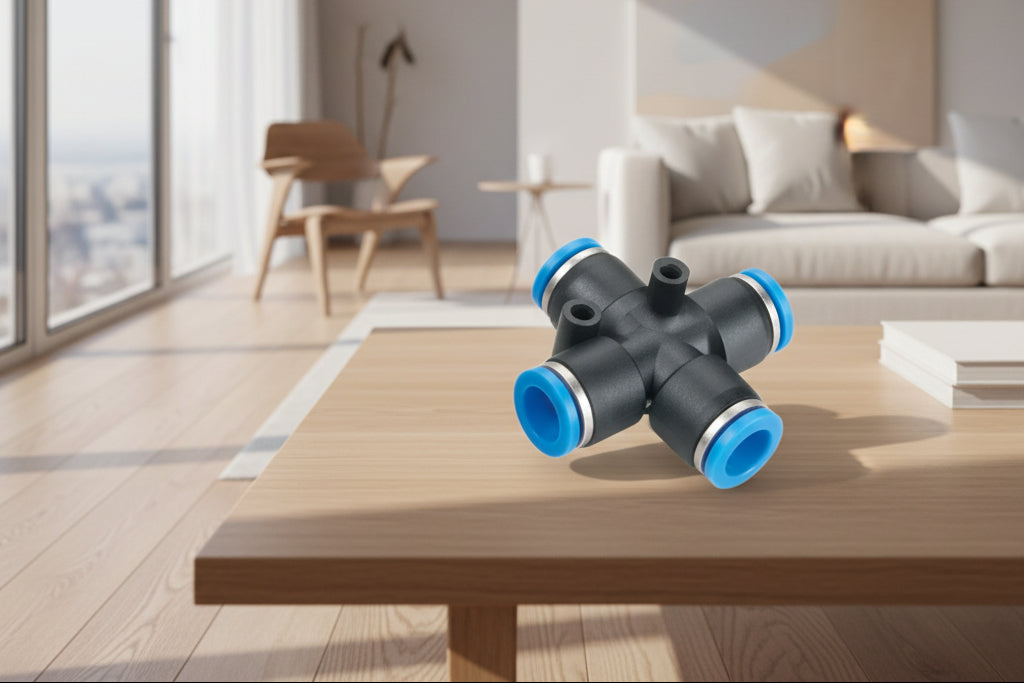 Tool - Pneumatic 4 Way Quick Fitting 6mm