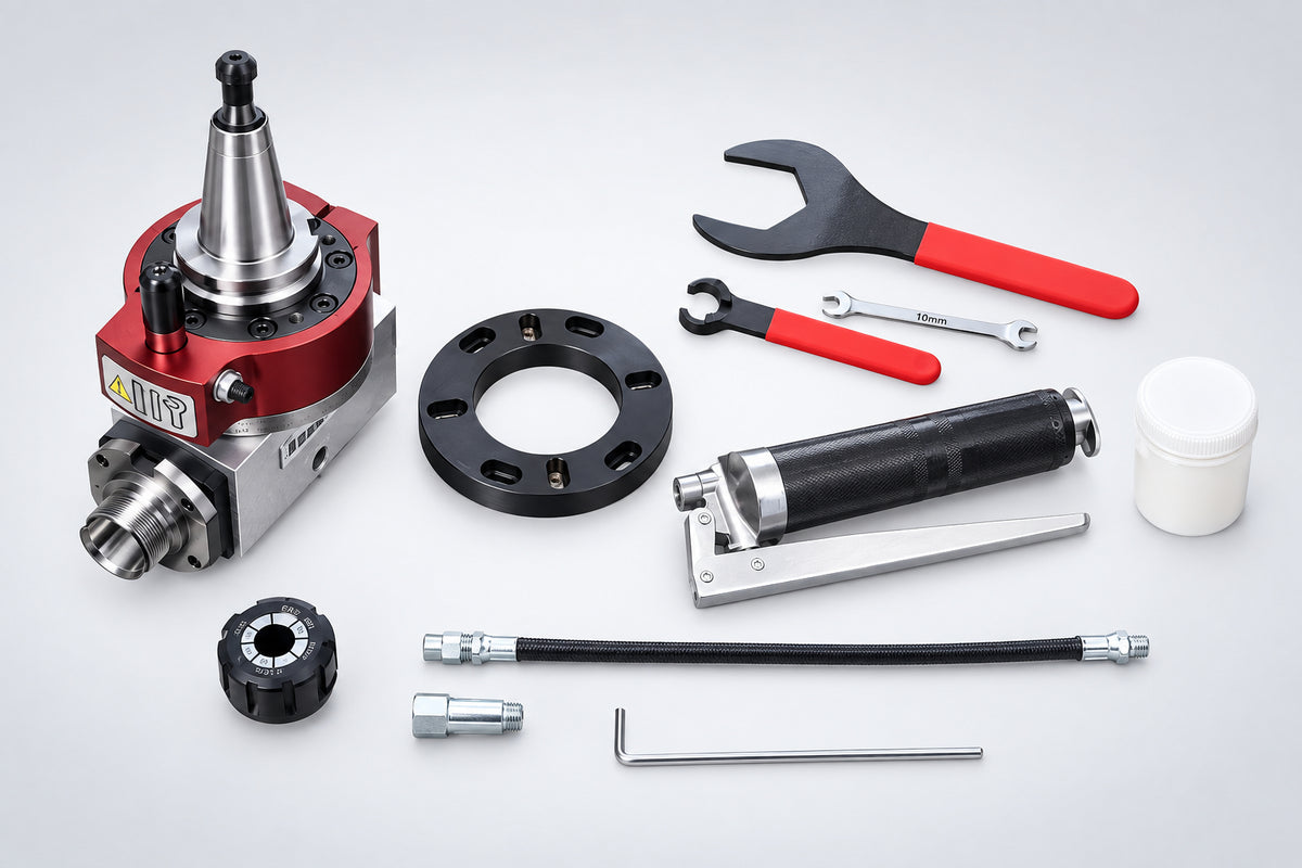 Machine Toolholder ISO30 - Right Angle Aggregate Heads with ER25