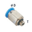 Tool - Pneumatic Straight Fitting  M5-6mm