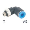 Tool - Pneumatic L Fitting  M5-6mm